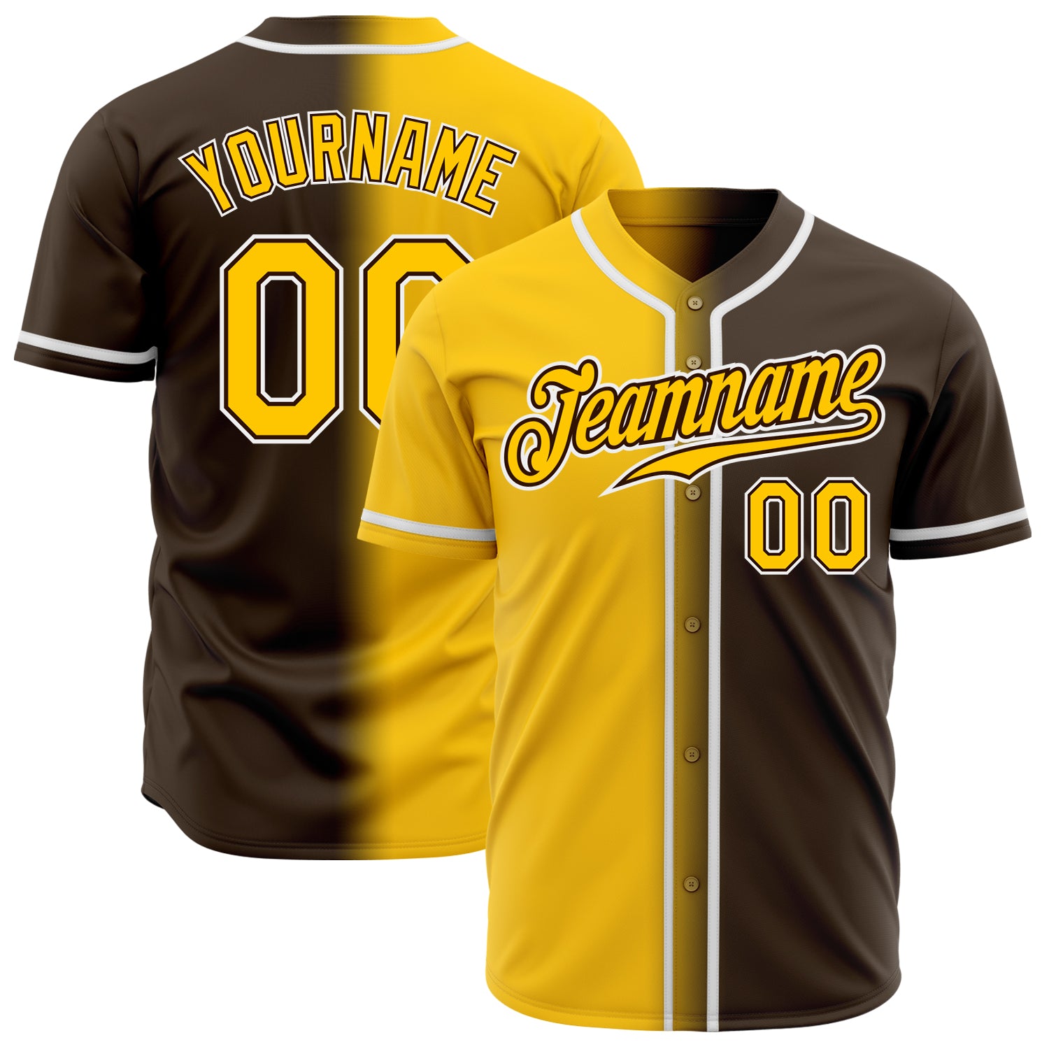 Cheap Custom White Brown Pinstripe Brown-Gold Authentic Baseball Jersey  Free Shipping – CustomJerseysPro