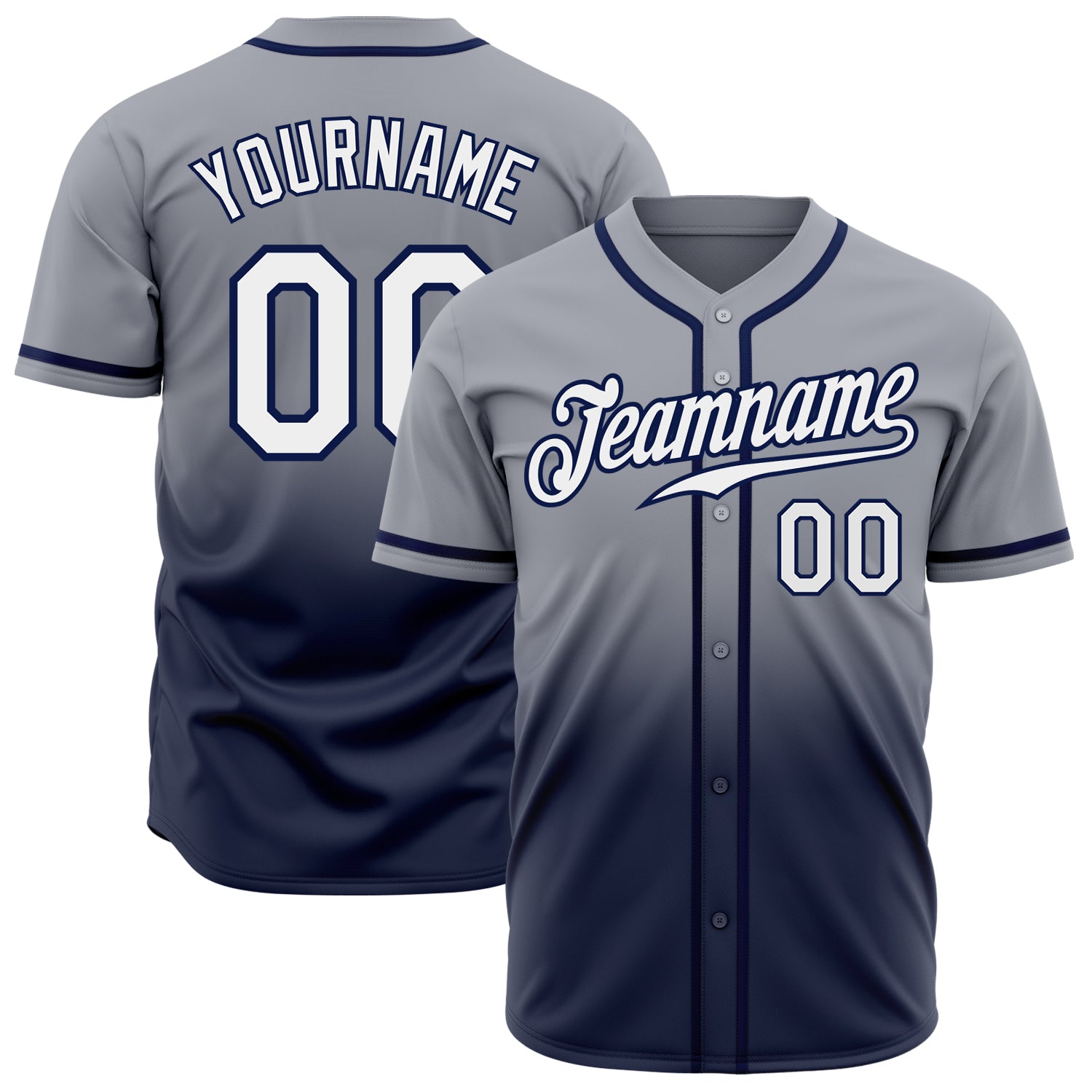 Cheap Custom Red White-Navy Authentic Fade Fashion Baseball Jersey Free  Shipping – CustomJerseysPro