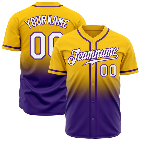 Cheap Custom Black Purple-Gold Authentic Baseball Jersey Free Shipping –  CustomJerseysPro