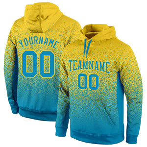 Custom Stitched Gold Panther Blue Fade Fashion Sports Pullover Sweatshirt Hoodie