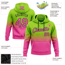 Laden Sie das Bild in den Galerie-Viewer, Custom Stitched Neon Green Pink-Black Fade Fashion Sports Pullover Sweatshirt Hoodie
