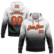 Загрузить изображение в средство просмотра галереи, Custom Stitched White Orange-Black Fade Fashion Sports Pullover Sweatshirt Hoodie
