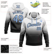 Загрузить изображение в средство просмотра галереи, Custom Stitched White Light Blue-Black Fade Fashion Sports Pullover Sweatshirt Hoodie
