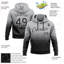 Загрузить изображение в средство просмотра галереи, Custom Stitched Gray Black-White Fade Fashion Sports Pullover Sweatshirt Hoodie
