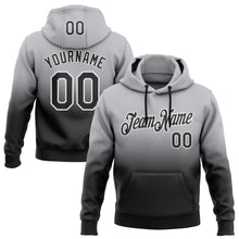 Загрузить изображение в средство просмотра галереи, Custom Stitched Gray Black-White Fade Fashion Sports Pullover Sweatshirt Hoodie
