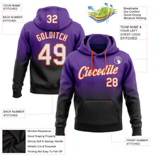 Загрузить изображение в средство просмотра галереи, Custom Stitched Purple White Black-Orange Fade Fashion Sports Pullover Sweatshirt Hoodie
