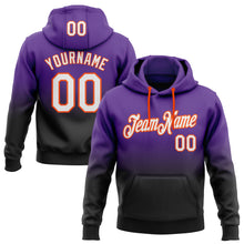 Загрузить изображение в средство просмотра галереи, Custom Stitched Purple White Black-Orange Fade Fashion Sports Pullover Sweatshirt Hoodie
