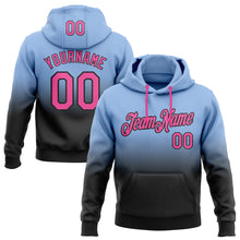 Загрузить изображение в средство просмотра галереи, Custom Stitched Light Blue Pink-Black Fade Fashion Sports Pullover Sweatshirt Hoodie
