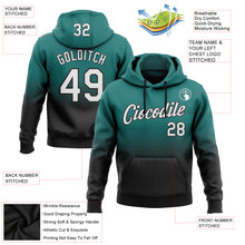 Загрузить изображение в средство просмотра галереи, Custom Stitched Teal White-Black Fade Fashion Sports Pullover Sweatshirt Hoodie
