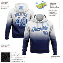 Загрузить изображение в средство просмотра галереи, Custom Stitched White Light Blue-Navy Fade Fashion Sports Pullover Sweatshirt Hoodie
