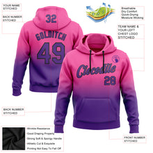 Загрузить изображение в средство просмотра галереи, Custom Stitched Pink Purple-Black Fade Fashion Sports Pullover Sweatshirt Hoodie
