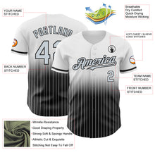 Charger l&#39;image dans la galerie, Custom White Pinstripe Silver-Black Authentic Fade Fashion Baseball Jersey
