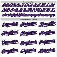 Charger l&#39;image dans la galerie, Custom White Pinstripe Purple-Black Authentic Fade Fashion Baseball Jersey
