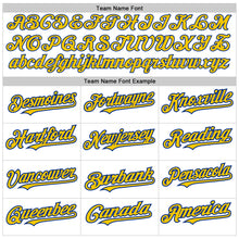 Charger l&#39;image dans la galerie, Custom White Pinstripe Yellow-Royal Authentic Fade Fashion Baseball Jersey
