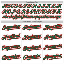 Charger l&#39;image dans la galerie, Custom White Pinstripe Kelly Green-Red Authentic Fade Fashion Baseball Jersey
