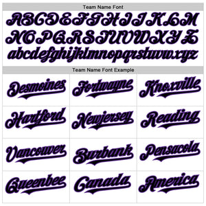 Custom White Pinstripe Black-Purple Authentic Fade Fashion Baseball Jersey