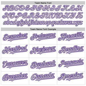 Custom White Pinstripe Gray-Purple Authentic Fade Fashion Baseball Jersey