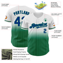 Charger l&#39;image dans la galerie, Custom White Pinstripe Royal-Kelly Green Authentic Fade Fashion Baseball Jersey
