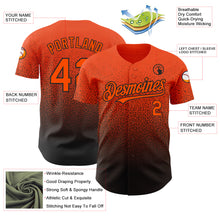 Load image into Gallery viewer, Custom Orange Black Authentic Fade Fashion Baseball Jersey
