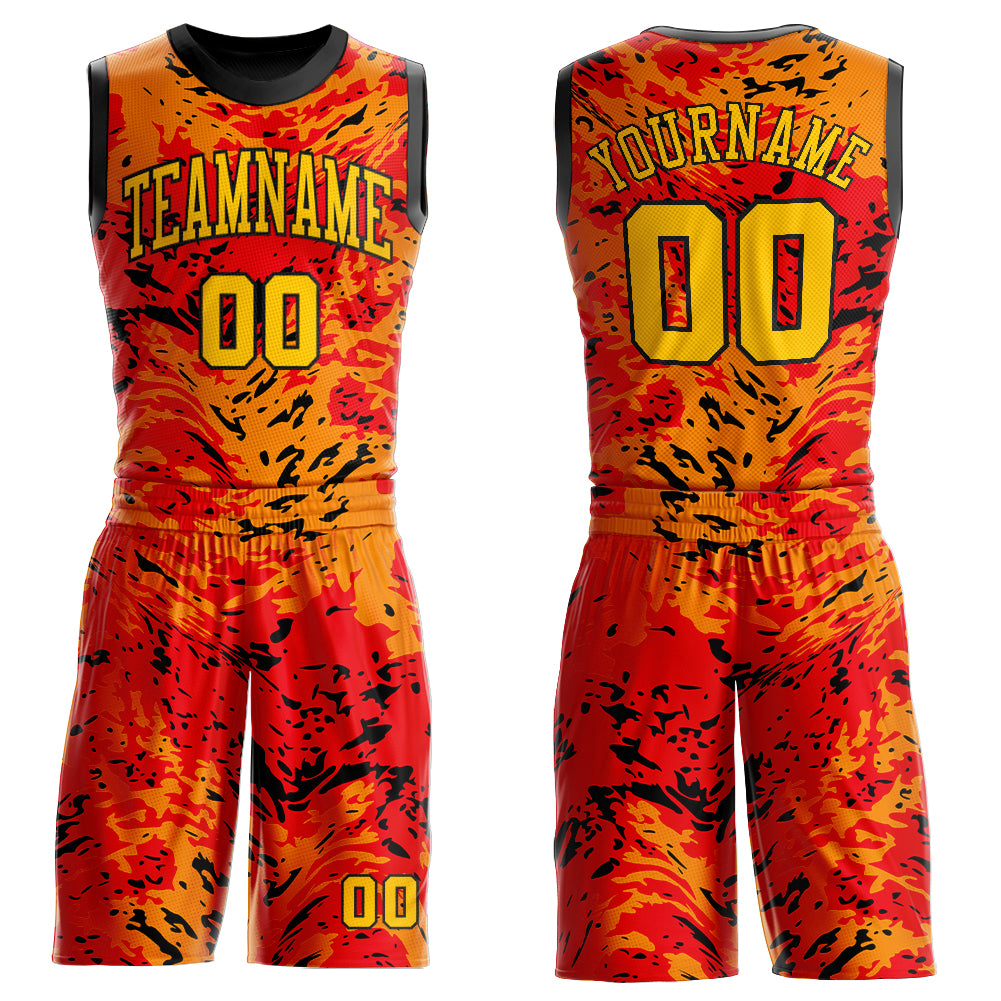 Cheap Custom Red Black-White Round Neck Sublimation Basketball Suit Jersey  Free Shipping – CustomJerseysPro