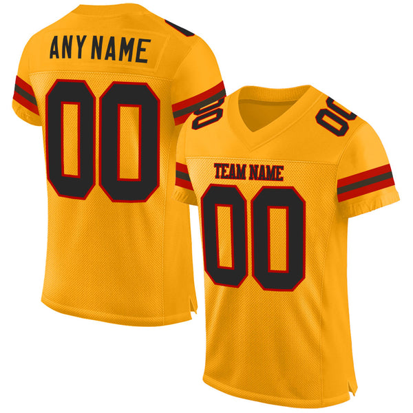 Cheap Custom Old Gold Red Mesh Authentic Football Jersey Free Shipping –  CustomJerseysPro