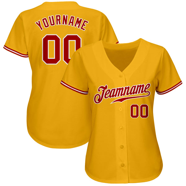 Cheap Custom Old Gold Red-White Authentic Baseball Jersey Free Shipping –  CustomJerseysPro