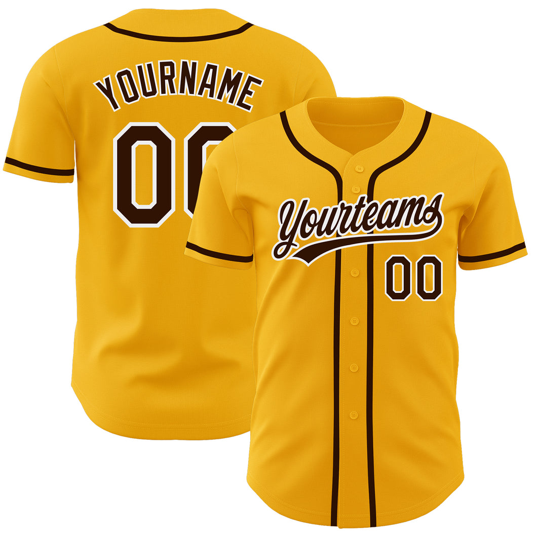 Cheap Custom Old Gold Black-White Authentic Baseball Jersey Free Shipping –  CustomJerseysPro