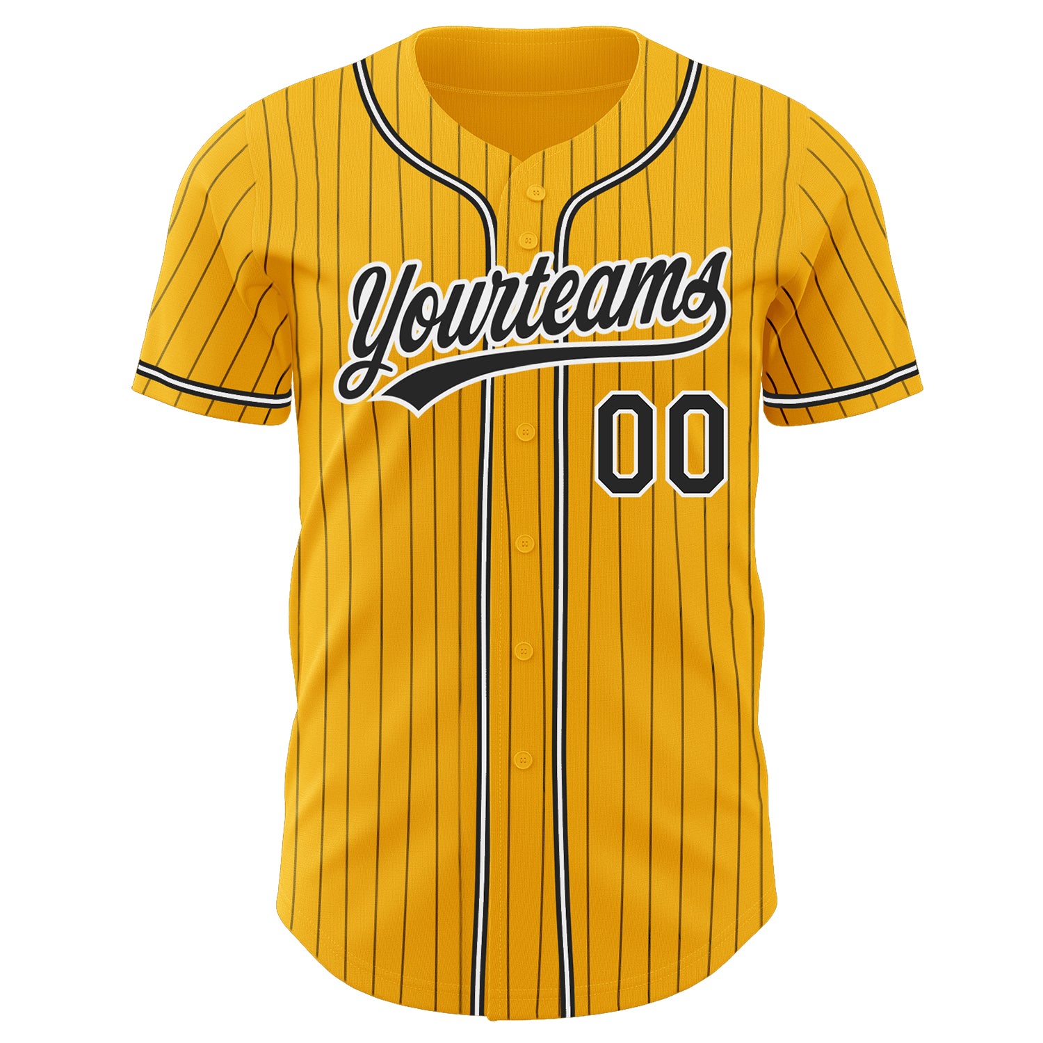 Custom Black Gold-White Authentic Baseball Jersey – CustomJerseysPro