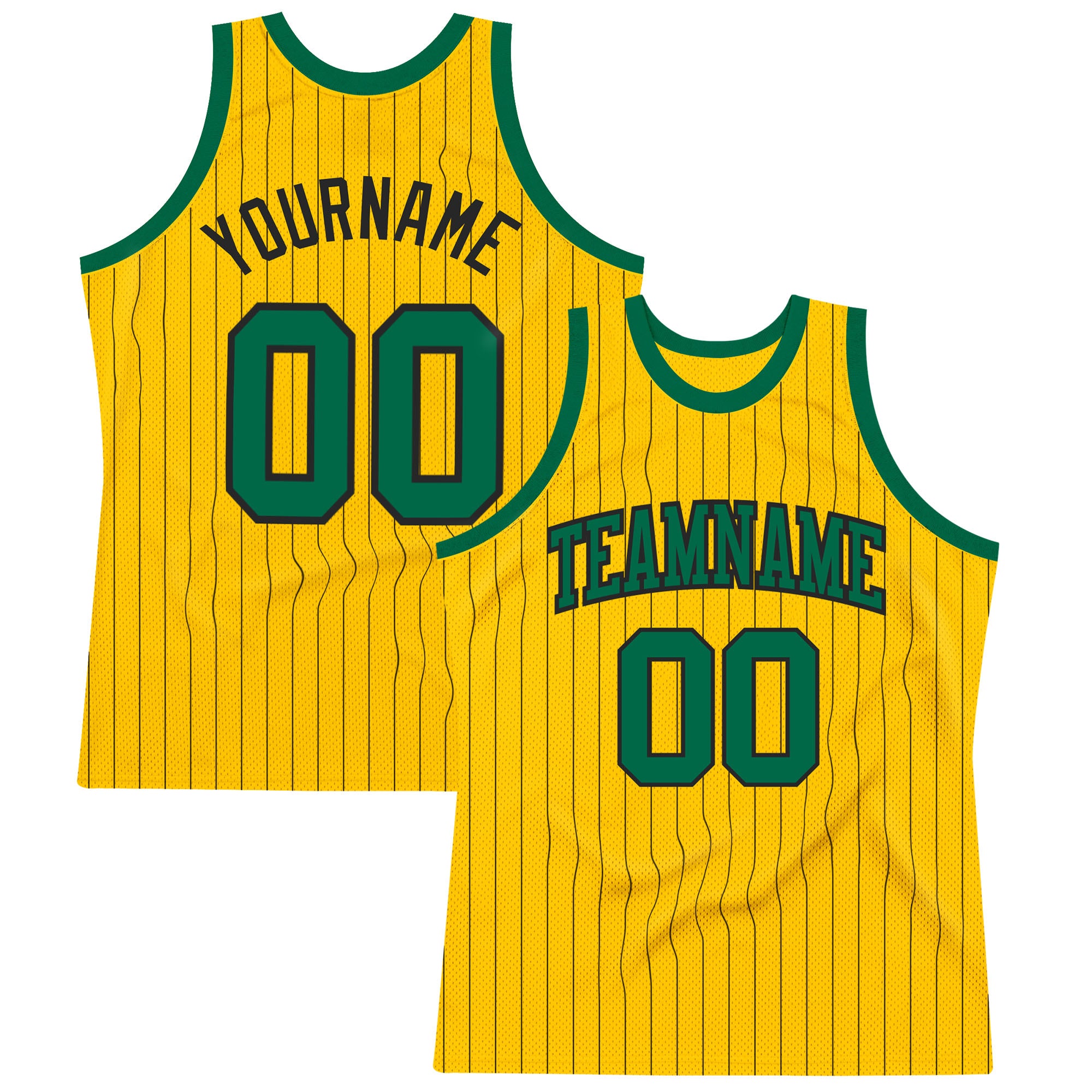 Cheap Custom Black Kelly Green-Gold Authentic Throwback Basketball Jersey  Free Shipping – CustomJerseysPro