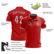 Laden Sie das Bild in den Galerie-Viewer, Custom Red Gray Performance Golf Polo Shirt
