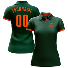 Laden Sie das Bild in den Galerie-Viewer, Custom Green Orange Performance Golf Polo Shirt
