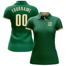 Загрузить изображение в средство просмотра галереи, Custom Kelly Green Cream Performance Golf Polo Shirt
