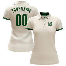 Загрузить изображение в средство просмотра галереи, Custom Cream Green Performance Golf Polo Shirt
