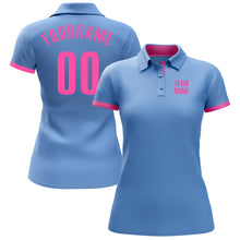 Charger l&#39;image dans la galerie, Custom Light Blue Pink Performance Golf Polo Shirt
