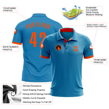 Laden Sie das Bild in den Galerie-Viewer, Custom Panther Blue Orange Performance Golf Polo Shirt
