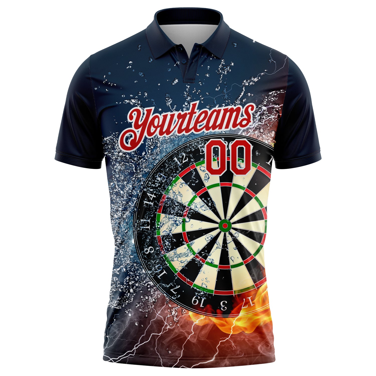 Custom Baseball Jersey Black Gold 3D Pattern Design Flame Dart Board Authentic Men's Size:XL