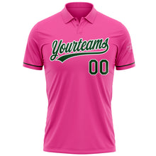 Laden Sie das Bild in den Galerie-Viewer, Custom Pink Green-White Performance Vapor Golf Polo Shirt
