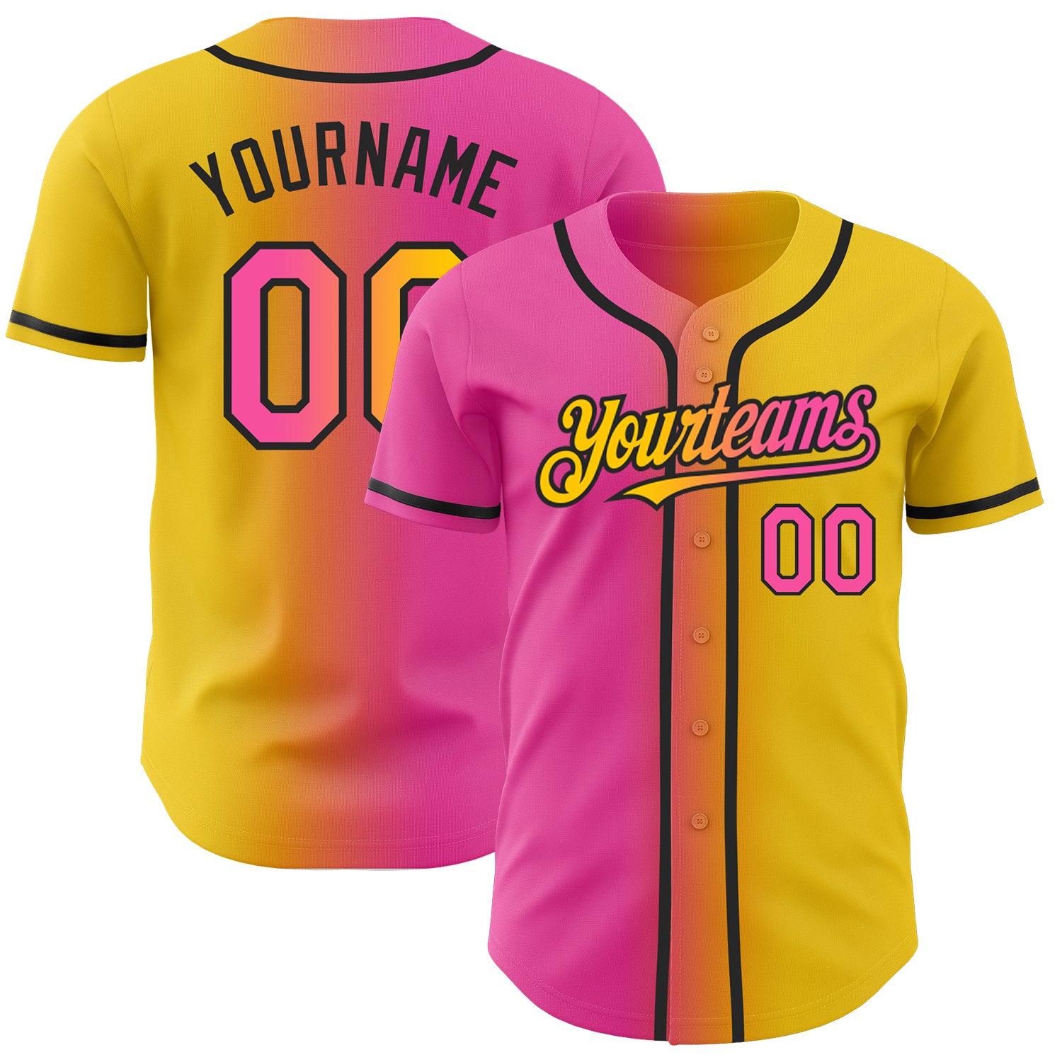 Cheap Custom Light Blue Yellow-Navy Authentic Gradient Fashion Baseball  JerseyLight Free Shipping – CustomJerseysPro