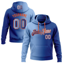 Charger l&#39;image dans la galerie, Custom Stitched Royal Light Blue-Orange Gradient Fashion Sports Pullover Sweatshirt Hoodie
