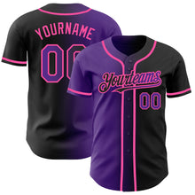 Загрузить изображение в средство просмотра галереи, Custom Black Purple-Pink Authentic Gradient Fashion Baseball Jersey
