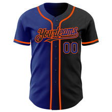 Загрузить изображение в средство просмотра галереи, Custom Black Royal-Orange Authentic Gradient Fashion Baseball Jersey
