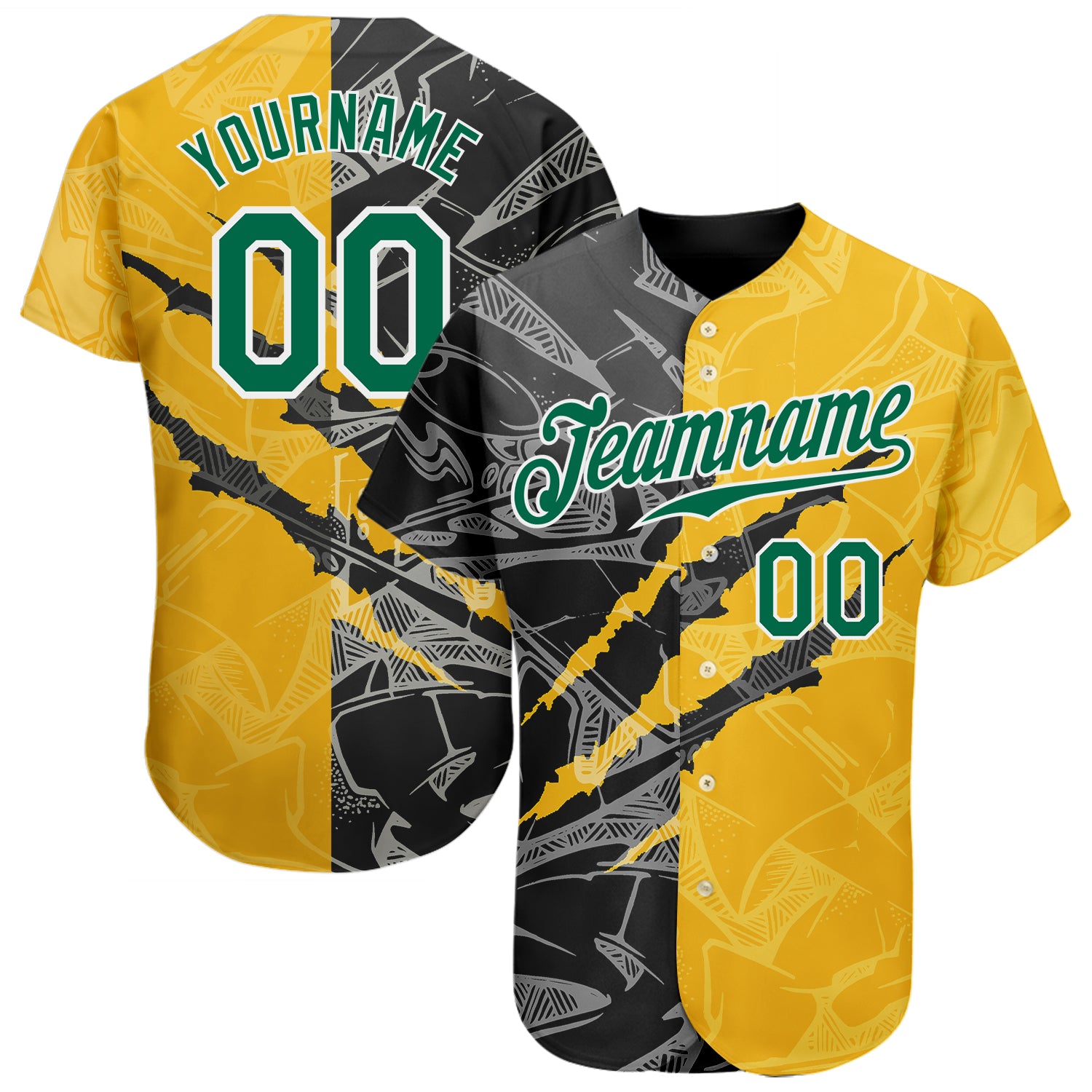 Cheap Custom Green Gold 3D Oakland City Edition Fade Fasion Authentic  Baseball Jersey Free Shipping – CustomJerseysPro