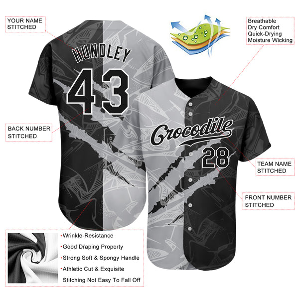 Cheap Custom 3D Pattern Halloween Skulls Authentic Baseball Jersey Free  Shipping – CustomJerseysPro