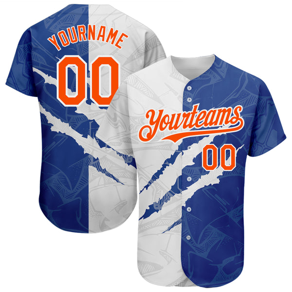 Cheap Custom Light Blue Orange-Royal Authentic Baseball Jersey Free  Shipping – CustomJerseysPro