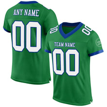 Charger l&#39;image dans la galerie, Custom Grass Green White-Royal Mesh Authentic Football Jersey
