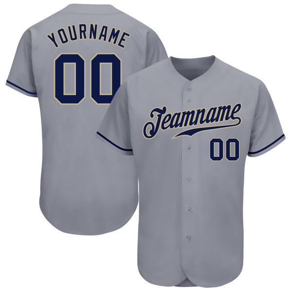 Custom Navy Vegas Gold-White Authentic Baseball Jersey