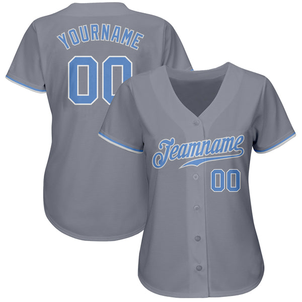 Cheap Custom Light Blue Dark Gray-White Authentic Baseball Jersey Free  Shipping – CustomJerseysPro