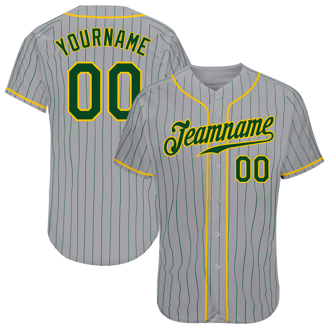 Custom Green Green-Gold Authentic Baseball Jersey – CustomJerseysPro