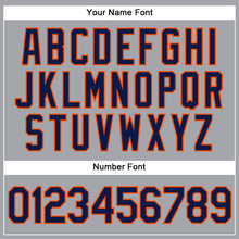 Load image into Gallery viewer, Custom Gray Navy-Orange Authentic Sleeveless Baseball Jersey
