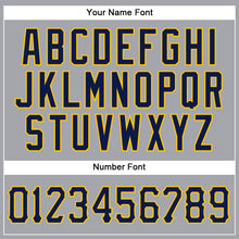 Load image into Gallery viewer, Custom Gray Navy-Gold Authentic Sleeveless Baseball Jersey
